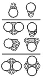 Yhdistelmäaseiden piippukonfiguraatioita (Wikipedia) Yhdistelmäaseiden piippukonfiguraatioita (Wikipedia)