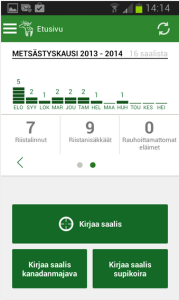 Oma riista -sovellus Androidilla