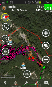 Koirien puuhia voi seurata Tracker-ohjelmalla (kuva: tracker.fi)