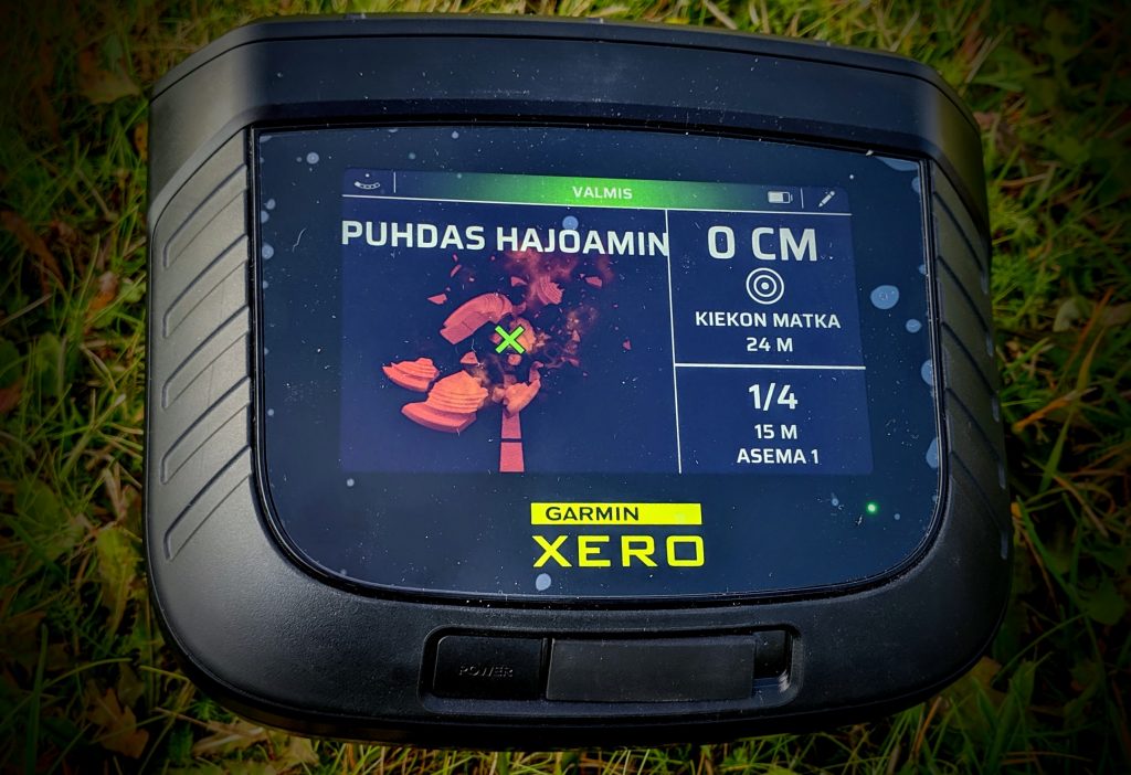 Garmin Xero S1 osumanäyttö: nappiosuma