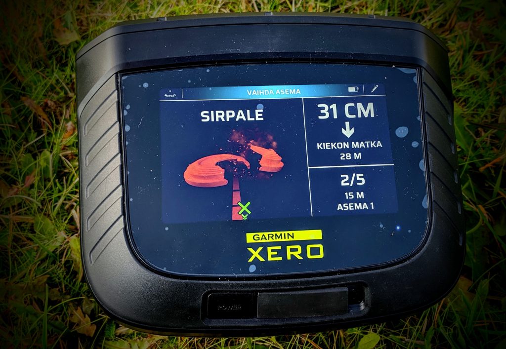Garmin Xero S1 osumanäyttö: sirpaleosuma