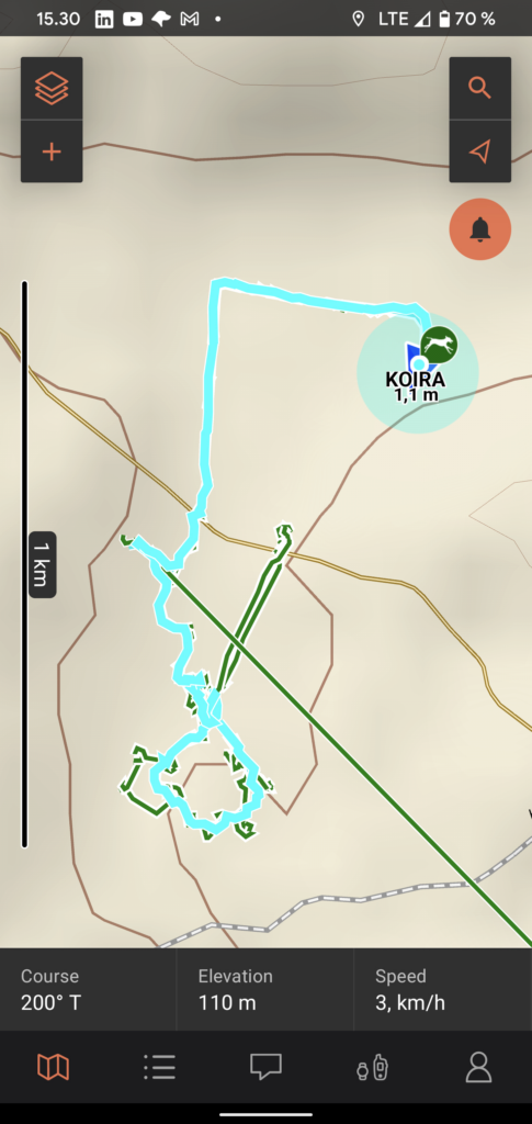 Garmin Explore ruudunkaappaus